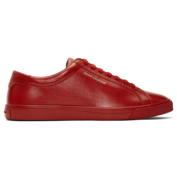 Saint Laurent Red Andy Sneakers Men’s EU 41/US 8 - Picture 1 of 7